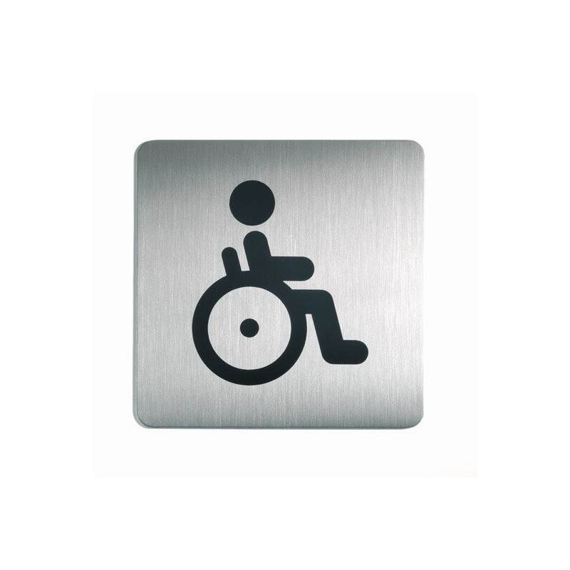Pictogramme carré pour porte "Toilettes Personnes handicapées"