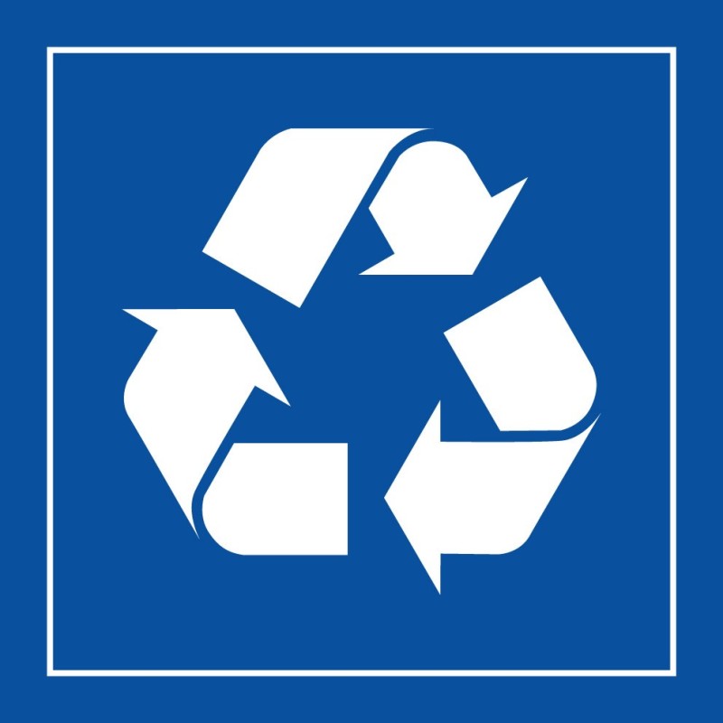 Signalétique recyclage poubelle - PI PF 066 conforme ISO 7001