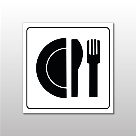 Plaque signalétique - Pictogramme Restaurant - Gravoply