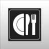 Plaque signalétique - Pictogramme Restaurant - Gravoply