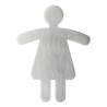 Panneau - Pictogramme symbole WC Femme - 90x120 mm - Acier
