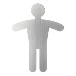 Panneau signalétique - WC Homme - 90x120 mm - Acier