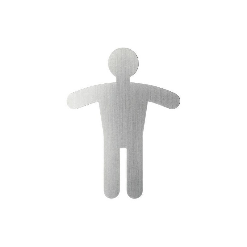 Panneau signalétique - WC Homme - 90x120 mm - Acier