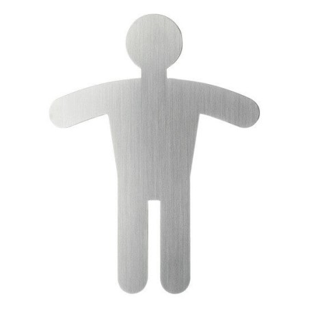 Panneau signalétique - WC Homme - 90x120 mm - Acier