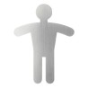 Panneau signalétique - WC Homme - 90x120 mm - Acier