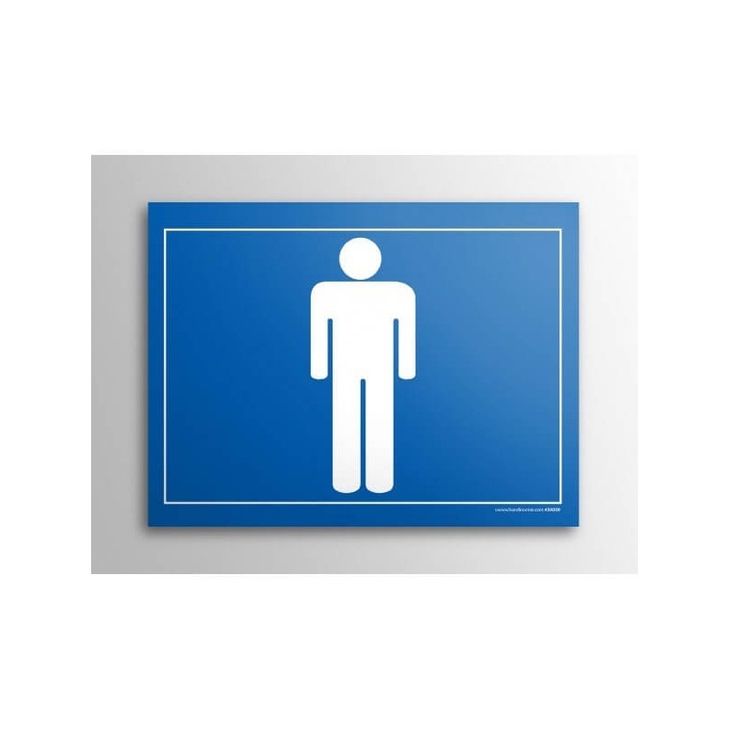Signalétique WC - Toilettes Hommes - 10 x 14 cm - Gravoply®