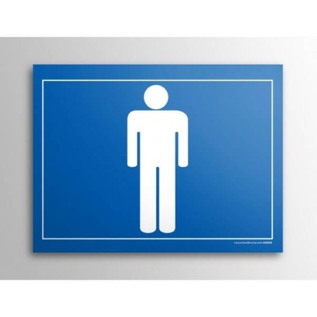 Signalétique WC - Toilettes Hommes - 10 x 14 cm - Gravoply®