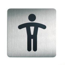 Panneau - Toilettes Messieurs - 150x150 mm - Acier