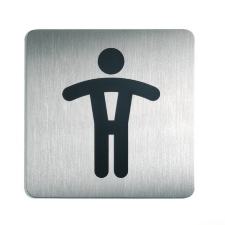 Panneau - Toilettes Messieurs - 150x150 mm - Acier