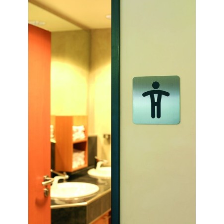 Pictogramme carré pour porte "Toilettes Messieurs"