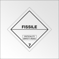 Signalisation de transport normalisée ADR - "Fissile"