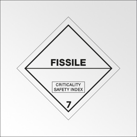 Signalisation de transport normalisée ADR - "Fissile"