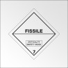 Signalisation de transport normalisée ADR - "Fissile"