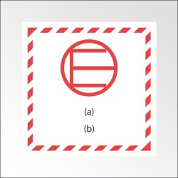 Signalisation de transport normalisée - "Quantité exceptée" - Vinyle adhésif - 100 x 100 mm