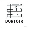 Signalisation ERP - Panneau pictogramme Dortoir - 250 x 250 mm