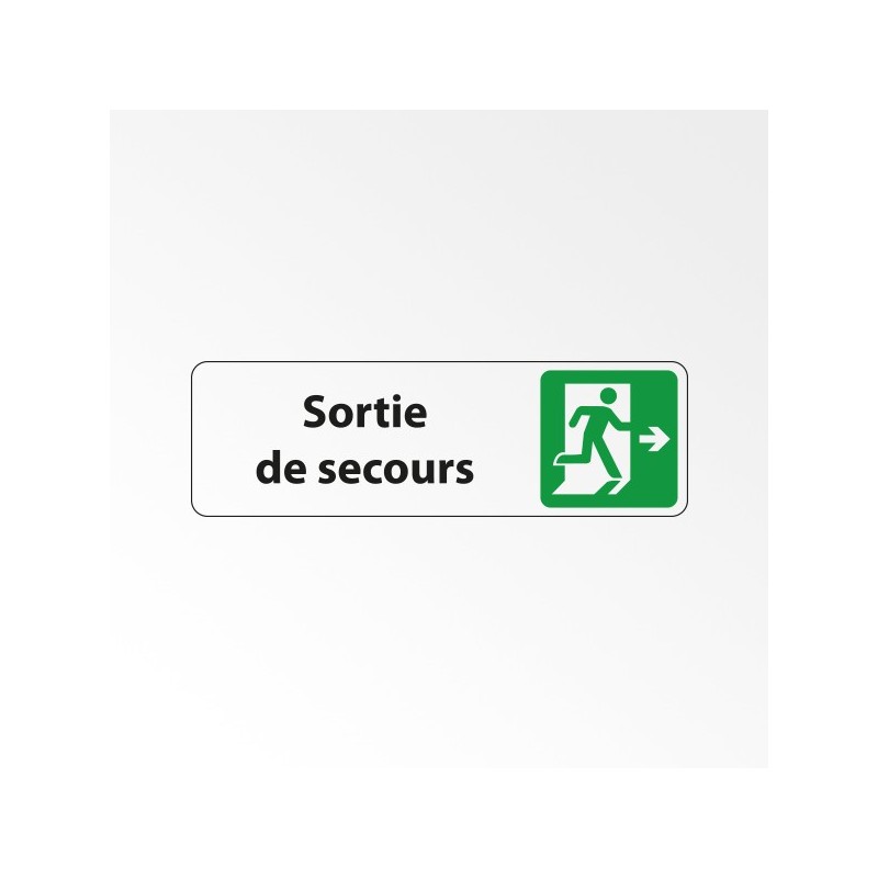 Panneau Signalétique - Sortie de secours à droite 