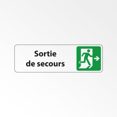 Panneau Signalétique - Sortie de secours à droite 