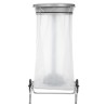 Support mobile pour sac poubelle - 50 L - Gris métal
