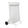 Support mobile pour sac poubelle - 50 L - Gris métal