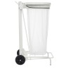 Support mobile pour sac poubelle - 50 L - Gris métal