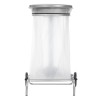 Support mobile pour sac poubelle - 50 L - Gris métal