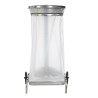 Support mobile pour sac poubelle - 50 L - Gris métal
