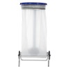 Support mobile pour sac poubelle - 50 L - Gris métal