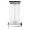 Support mobile pour sac poubelle - 50 L - Gris métal
