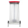 Support mobile pour sac poubelle - 50 L - Gris métal