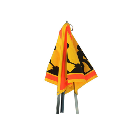 Tripode pliable - Signalisation de chantier - 850 x 830 x 830 mm - Acier et plastique