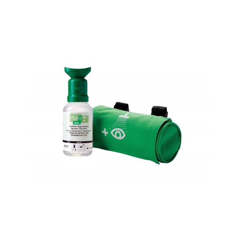 Flacon de Solution Saline - Lave-oeil pour Rinçage Oculaire avec Trousse de Transport - 200mL - PLUM