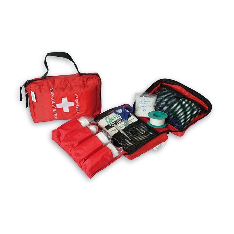 Trousse de secours - MOBI'KIT véhicule 1 à 4 personnes - 180x120x50 mm - Nylon