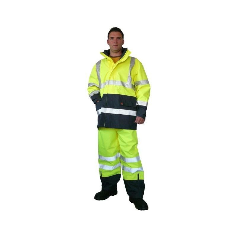 L'ensemble Veste + pantalon de sécurité FLASH est spécialement conçu pour offrir une protection maximale contre la pluie. Cet en