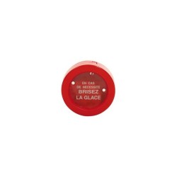 Vitre de remplacement - Boîte à clés ronde ø90 mm - Plastique