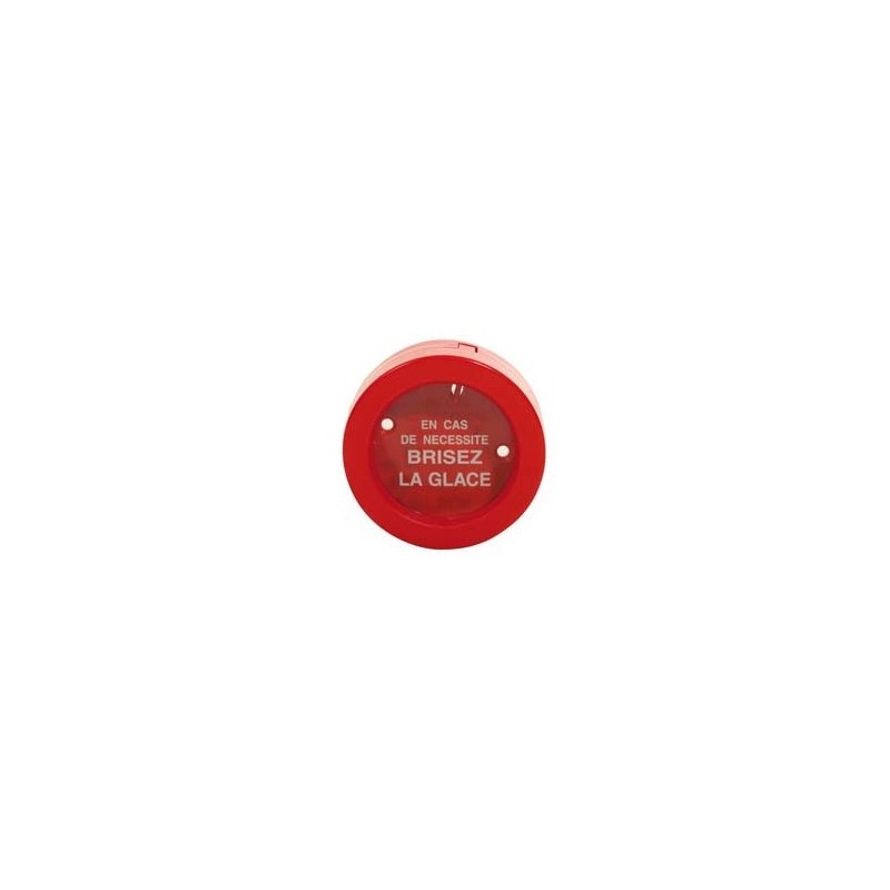 Vitre de remplacement - Boîte à clés ronde ø90 mm - Plastique
