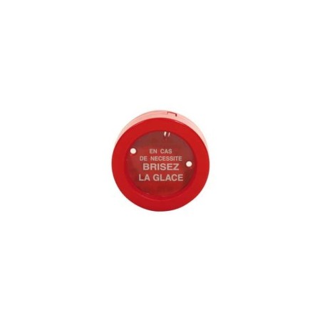 Vitre de remplacement - Boîte à clés ronde ø90 mm - Plastique