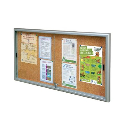 Vitrine Coulissante - H750x1000 mm - Tôle ou liège