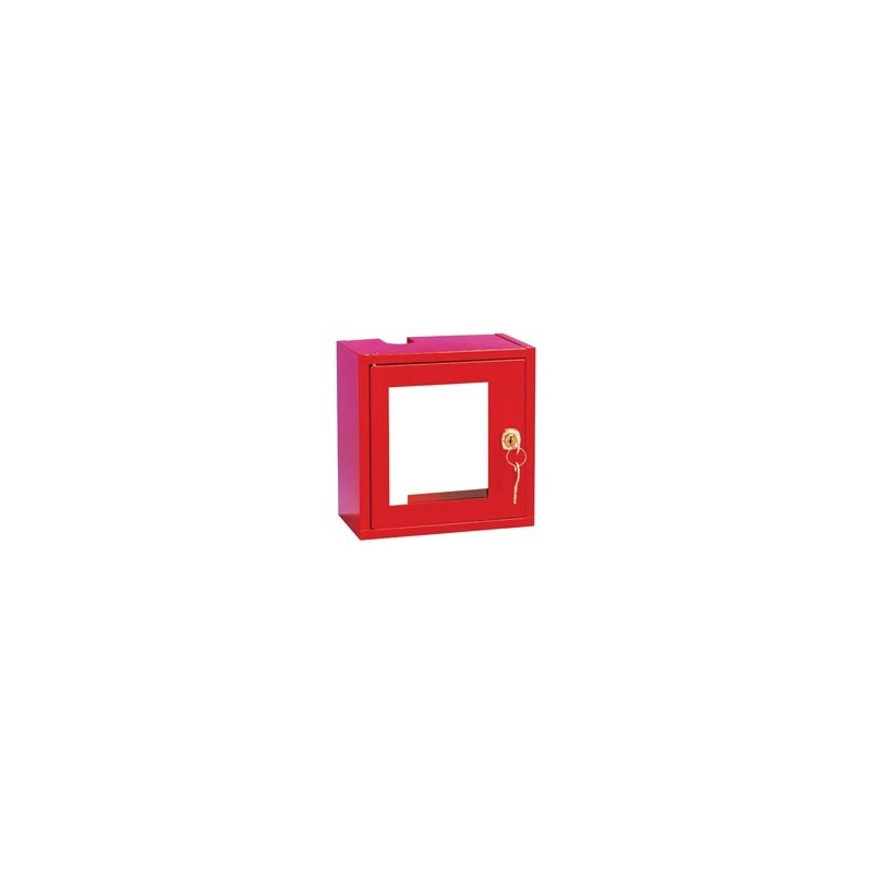 Boîte de secours - Découpe haute et basse pour passage de tuyauterie - L.180 x H.180 x P.100 mm - Métal