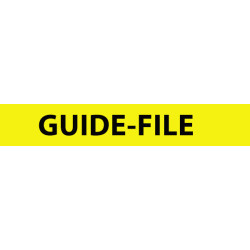 Brassard Jaune- Guide-file - auto-enroulant réfléchissant - 340 x 30 mm