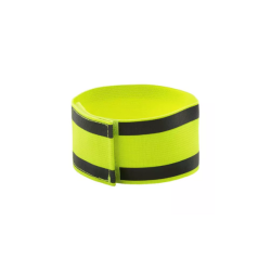 Brassard de sécurité - Porte badge jaune rétroréfléchissant - 9 x 50 cm - Polyester