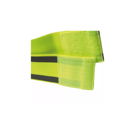 Brassard de sécurité - Porte badge jaune rétroréfléchissant - 9 x 50 cm - Polyester