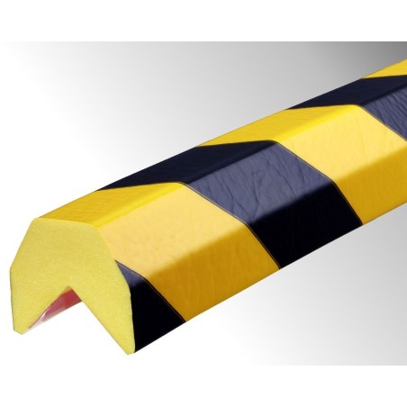 Butoir - Flexible jaune et noir - Longueur 1 m - Mousse polyuréthane