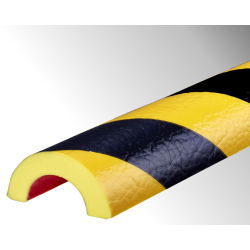Butoir - Flexible jaune et noir - Longueur 1 m - Mousse polyuréthane expansée