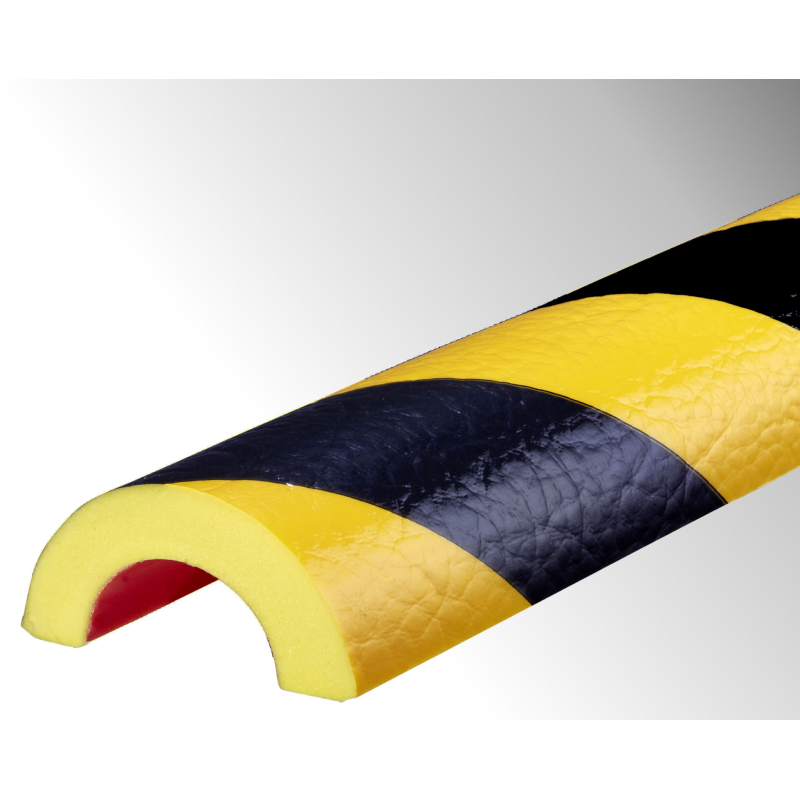 Butoir - Flexible jaune et noir - Longueur 1 m - Mousse polyuréthane expansée