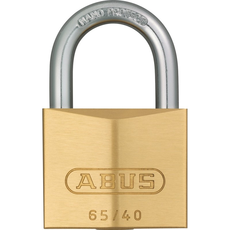 Cadenas de Sécurité - Laiton Massif Anse Acier Cémenté - 40 mm