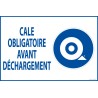Cale de roue - Kit obligatoire avec panneau - Caoutchouc renforcé