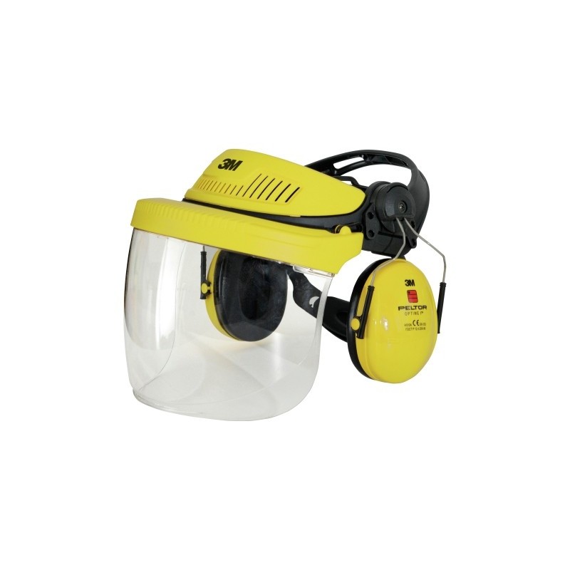 Casque anti bruit - Visière transparente polycarbonate 27 dB