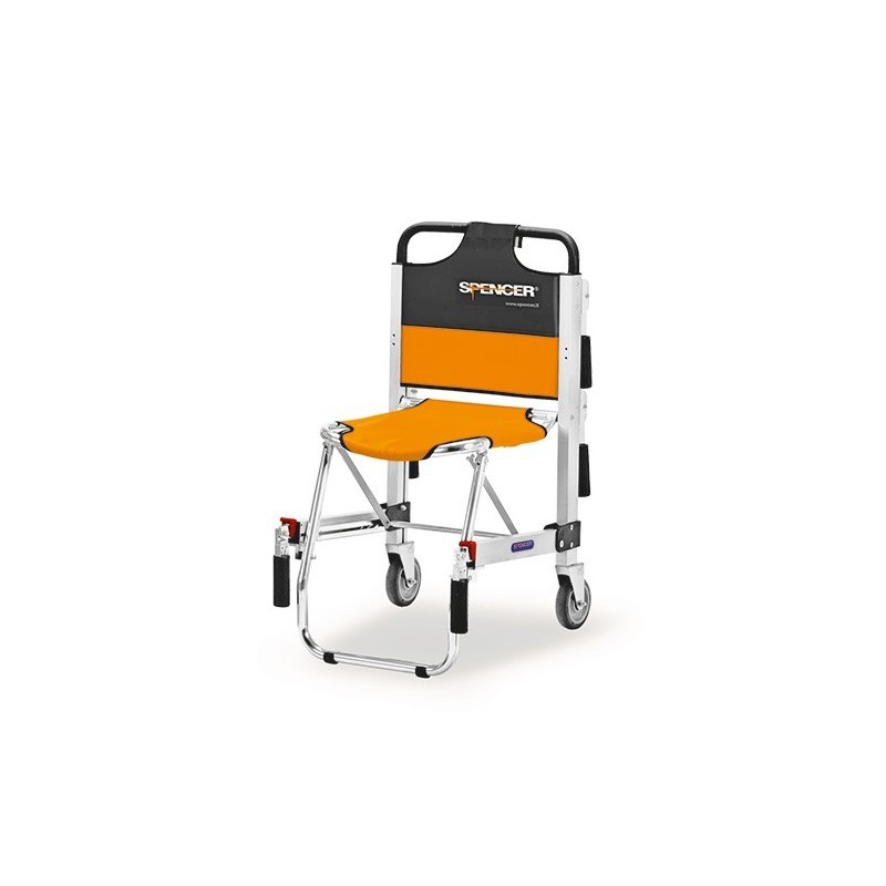 Chaise d'évacuation - 2 roues - Acier/PVC