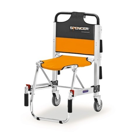 Chaise d'évacuation - 2 roues - Acier/PVC