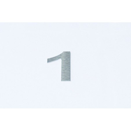 Chiffre relief en aluminium brossé chiffre 1
